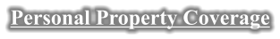 Personal Property Coverage